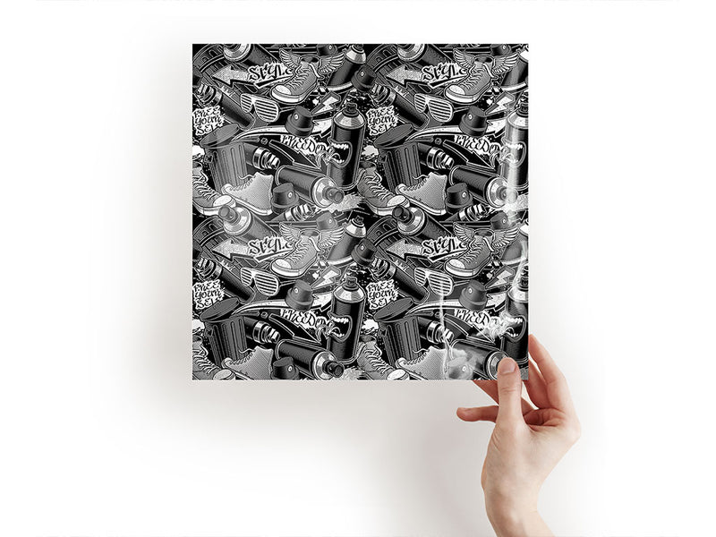 monochrome tag graffiti Craft Sheets