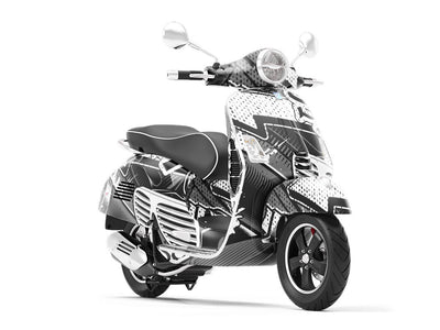 Monochrome Tag Graffiti Vespa Scooter Wrap Film