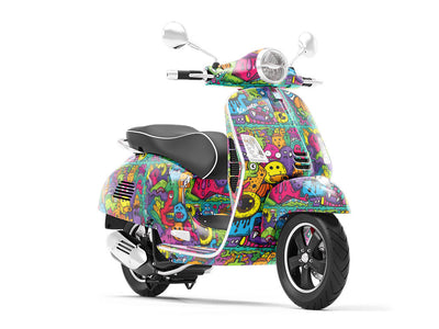 Monster Ball Graffiti Vespa Scooter Wrap Film