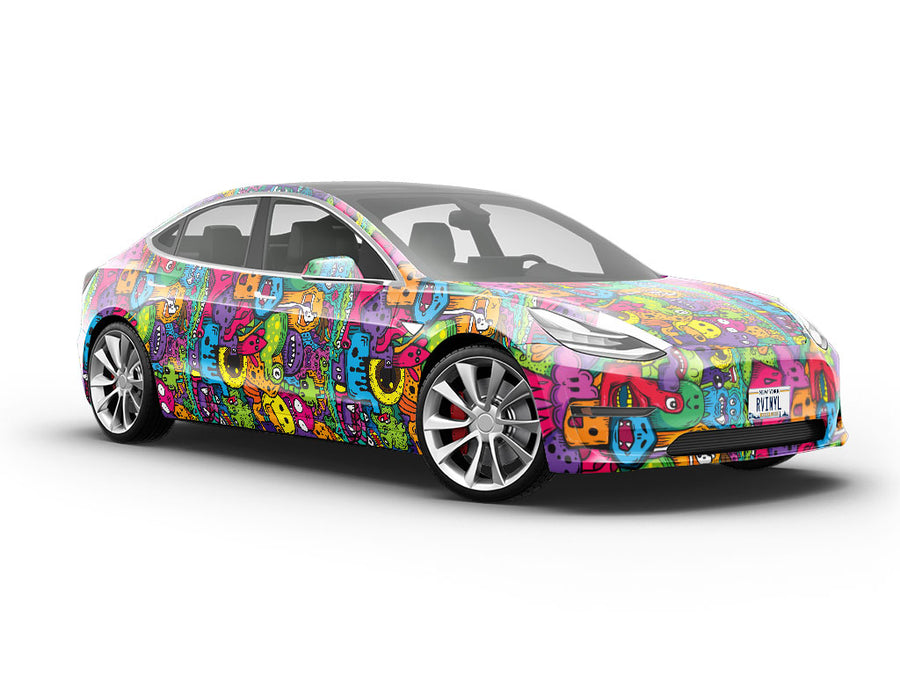 Monster Ball Graffiti Vehicle Vinyl Wrap