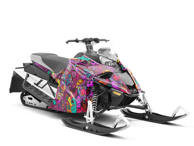 Monster Mash Graffiti Custom Wrapped Snowmobile