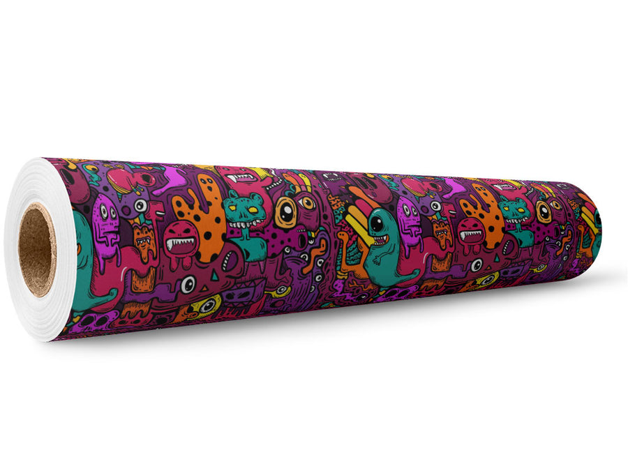 Monster Mash Graffiti Wrap Film Wholesale Roll~Rwraps Series 914 Digitally Printed Vinyl Roll~5