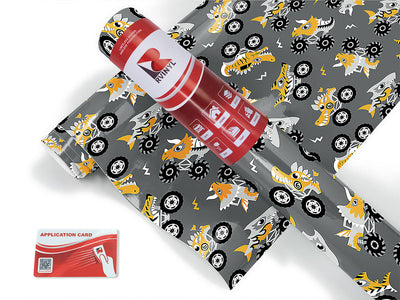 monster trucks dinosaur Craft Vinyl Roll