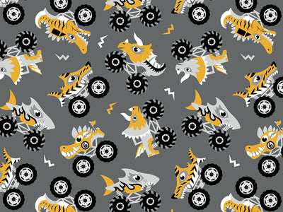 Monster Trucks Dinosaur Vinyl Wrap Pattern~Rwraps Series 914 Digitally Printed Vinyl Wrap~0