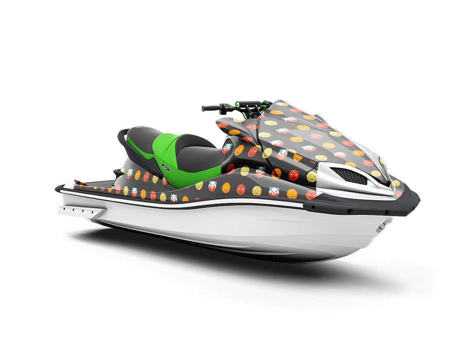 Monstrous Infection Emoji Jet Ski Vinyl Customized Wrap