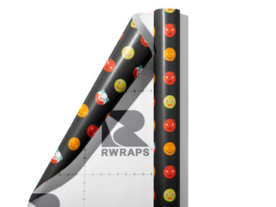 Monstrous Infection Emoji Wrap Film Sheets~Rwraps Series 914 Monstrous Infection Emoji Scrolled Sheet~3