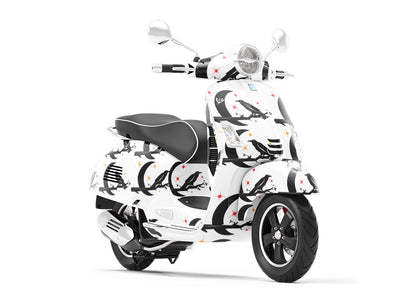 Moonlight Guardians Birds Vespa Scooter Wrap Film