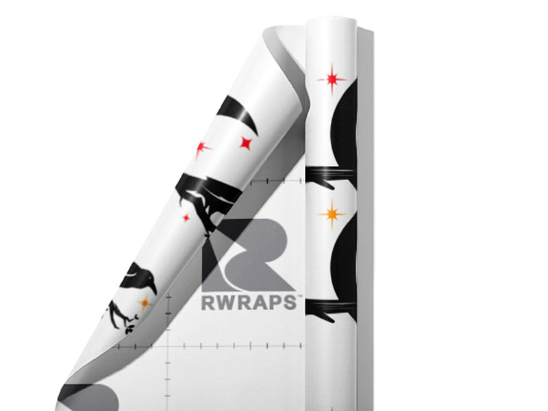 Moonlight Guardians Birds Wrap Film Sheets~Rwraps Series 914 Moonlight Guardians Birds Scrolled Sheet~3