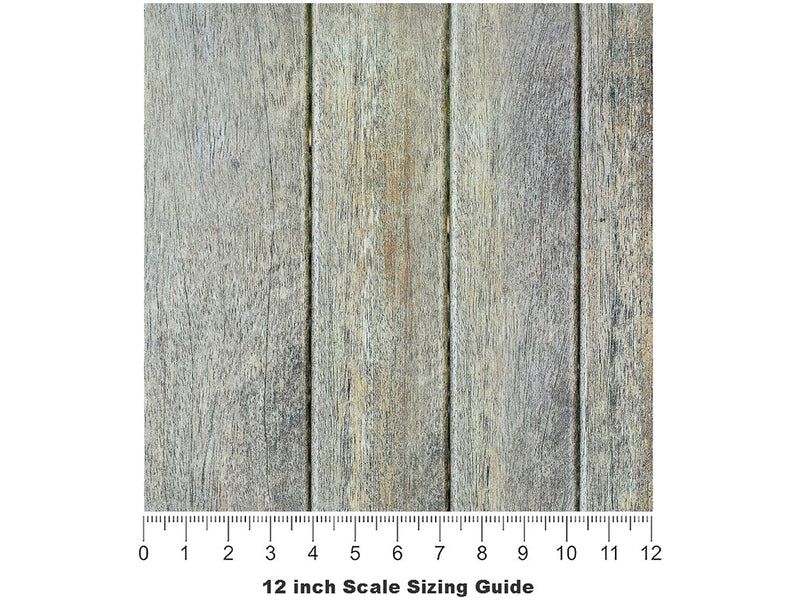 Morning  Wood Plank Vinyl Film Pattern Size 12 inch Scale~Rwraps Morning  Wood Plank Sizing Chart~3