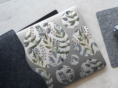 morning brush floral DIY Laptop Stickers