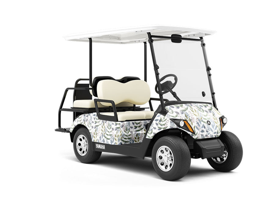 Morning Brush Floral Wrapped Golf Cart