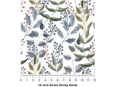 Morning Brush Floral Vinyl Film Pattern Size 12 inch Scale~Rwraps Morning Brush Floral Sizing Chart~2