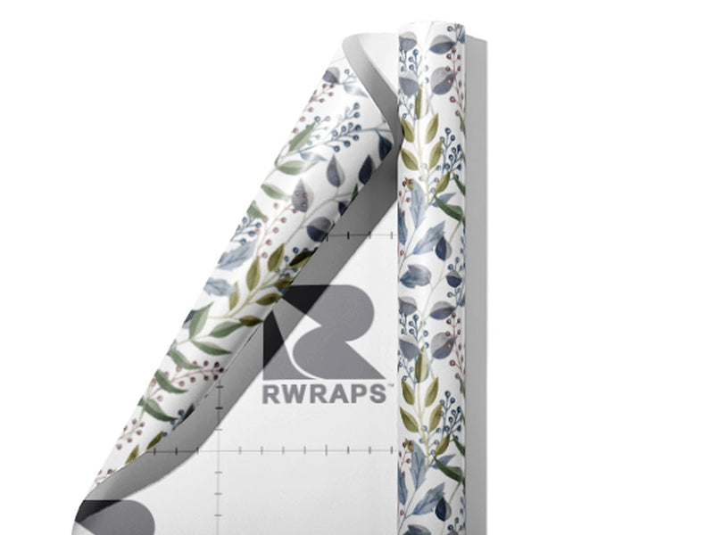 Morning Brush Floral Wrap Film Sheets~Rwraps Series 914 Morning Brush Floral Scrolled Sheet~3