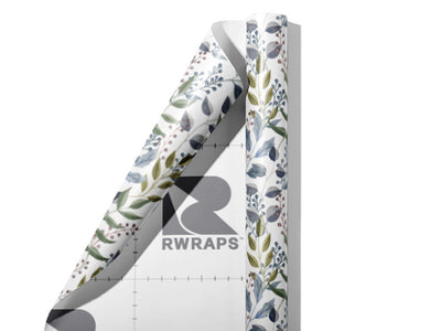 Morning Brush Floral Wrap Film Sheets~Rwraps Series 914 Morning Brush Floral Scrolled Sheet~3