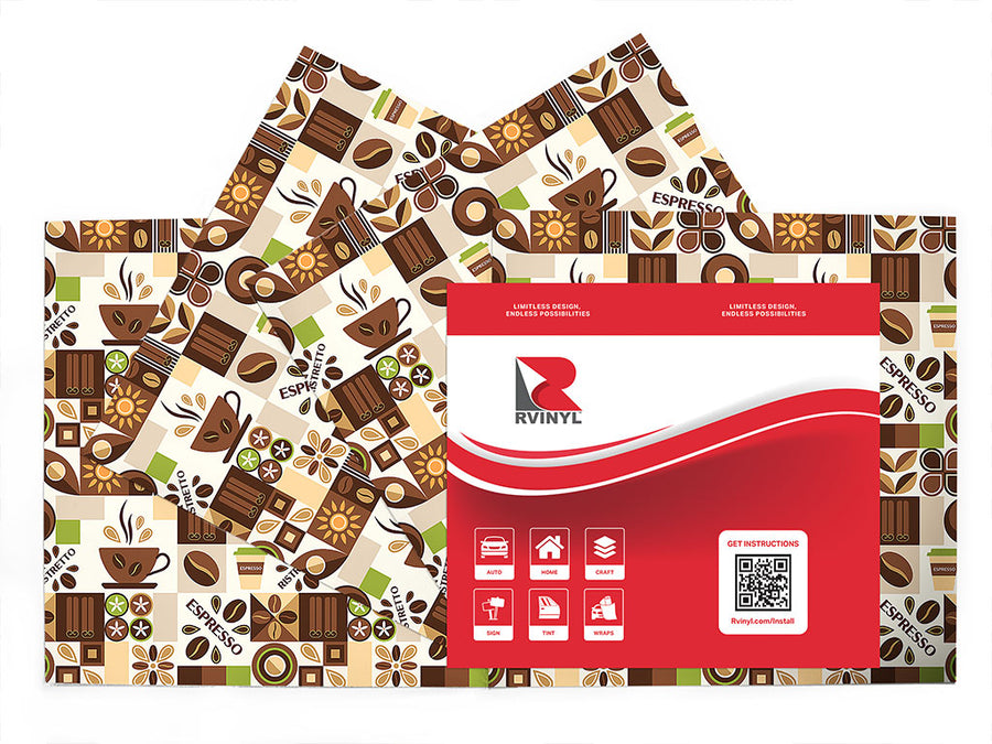 morning roast mosaic Craft Vinyl Sheet Pack