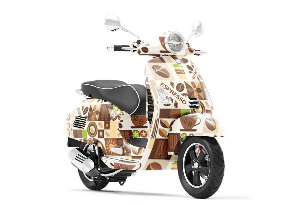 Morning Roast Mosaic Vespa Scooter Wrap Film