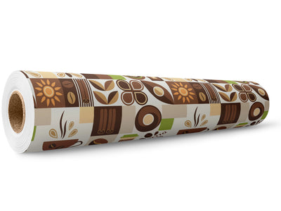 Morning Roast Mosaic Wrap Film Wholesale Roll~Rwraps Series 914 Digitally Printed Vinyl Roll~5