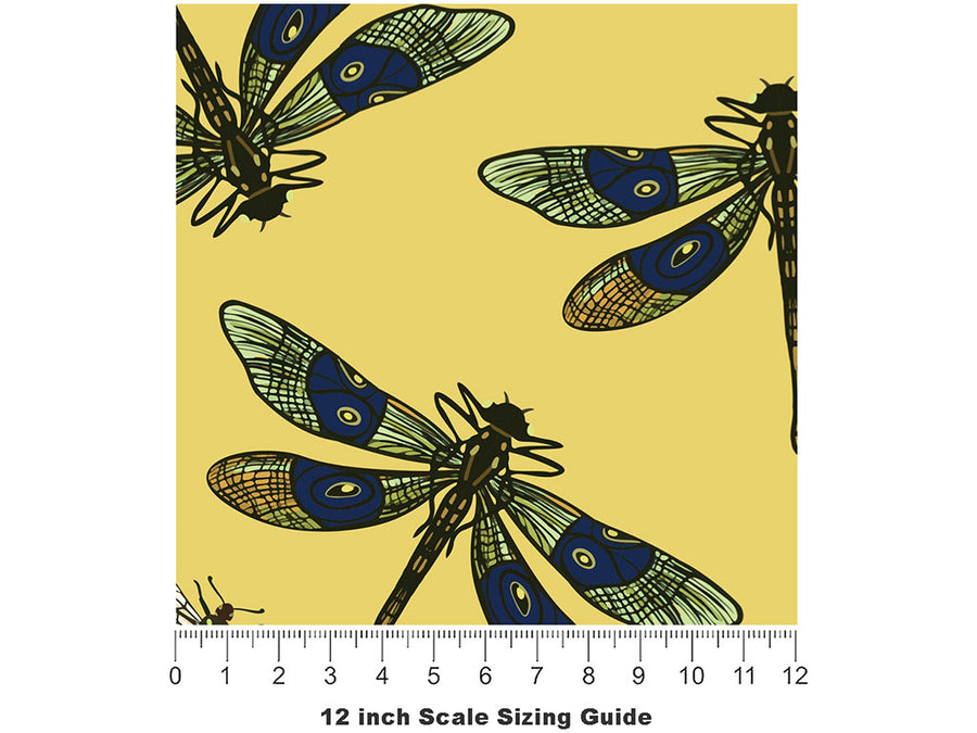 Mosquito Hawks Bug Vinyl Film Pattern Size 12 inch Scale~Rwraps Mosquito Hawks Bug Sizing Chart~2
