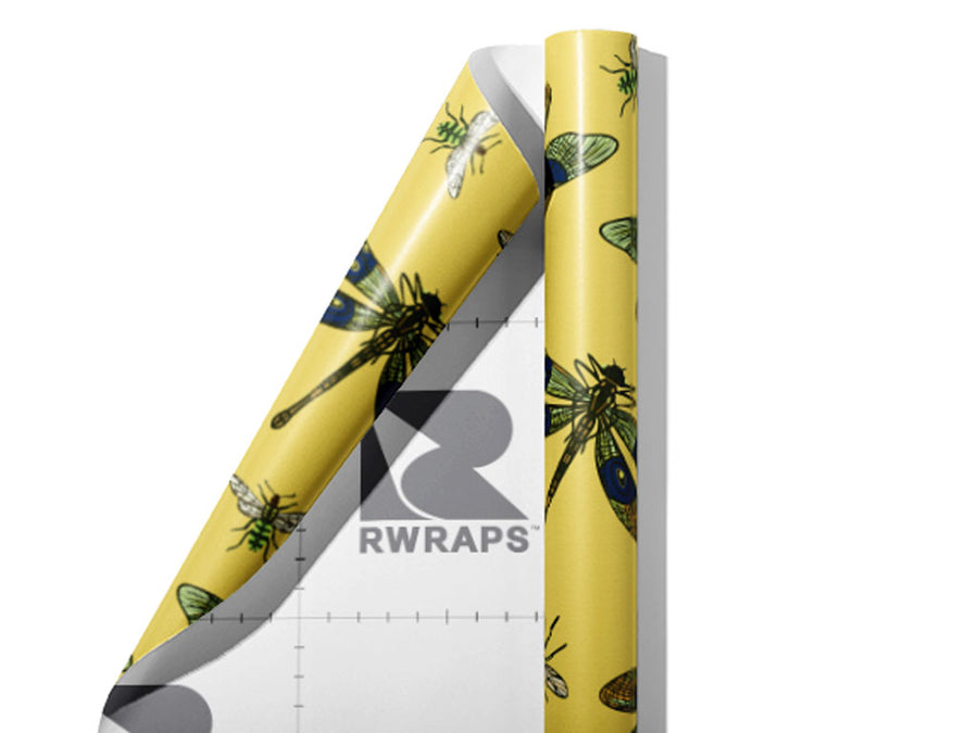 Mosquito Hawks Bug Wrap Film Sheets~Rwraps Series 914 Mosquito Hawks Bug Scrolled Sheet~3