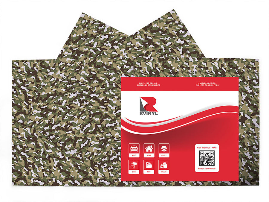 moss dpm camouflage Craft Vinyl Sheet Pack