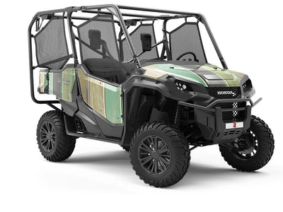 Moss Gradient Wood Plank Utility Vehicle Vinyl Wrap