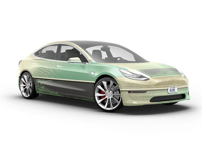 Moss Gradient Wood Plank Vehicle Vinyl Wrap