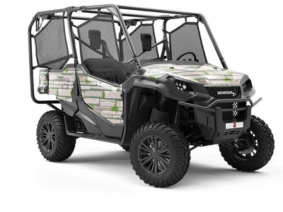 Mossy Grey Brick Utility Vehicle Vinyl Wrap