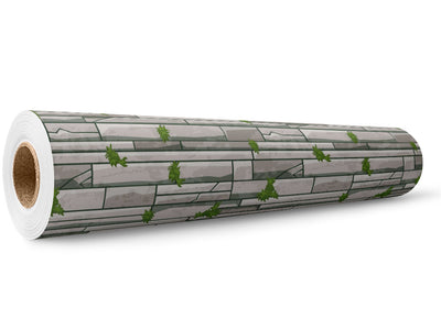 Mossy Grey Brick Wrap Film Wholesale Roll~Rwraps Series 914 Digitally Printed Vinyl Roll~5
