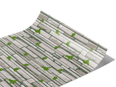 Mossy Grey Brick Vinyl Wraps~Rwraps Series 914 Digitally Printed Vinyl Wrap~1