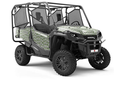 Mossy Grey Brick Utility Vehicle Vinyl Wrap