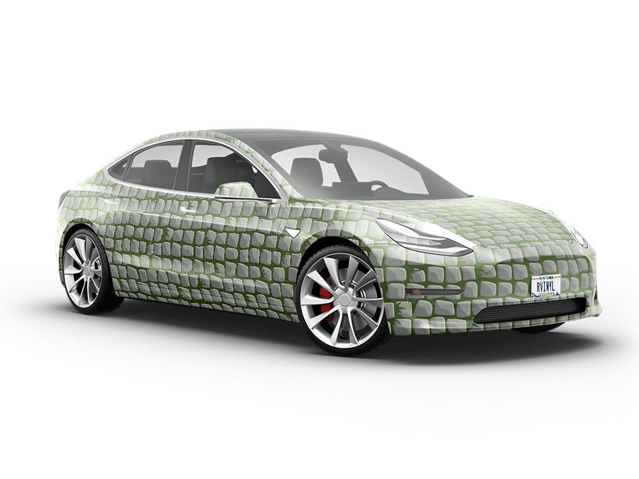 Mossy Grey Brick Vehicle Vinyl Wrap
