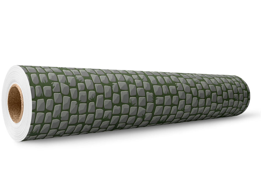 Mossy Grey Brick Wrap Film Wholesale Roll~Rwraps Series 914 Digitally Printed Vinyl Roll~5