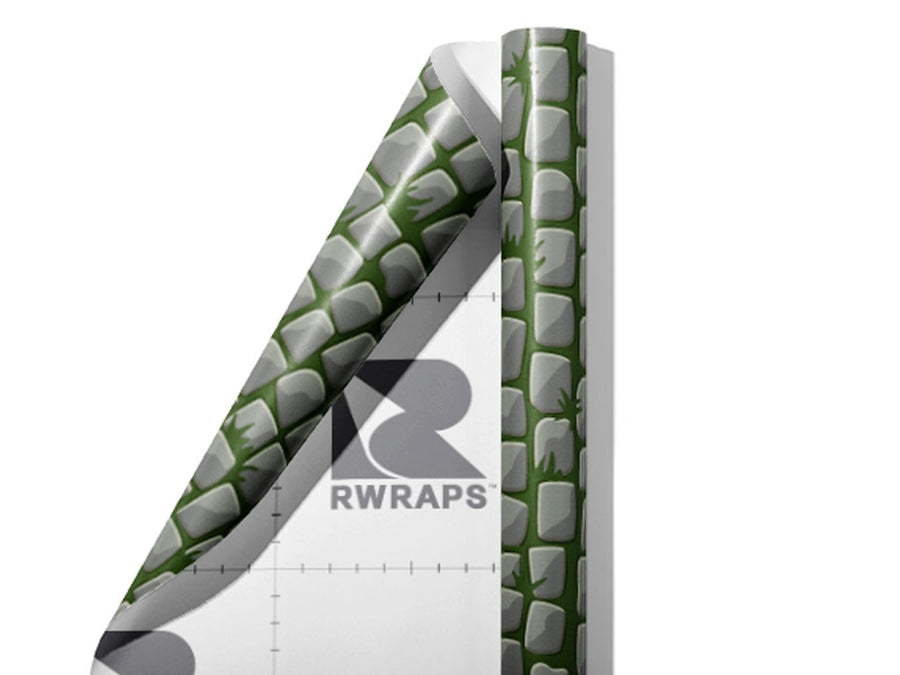 Mossy Grey Brick Wrap Film Sheets~Rwraps Series 914 Mossy Grey Brick Scrolled Sheet~4