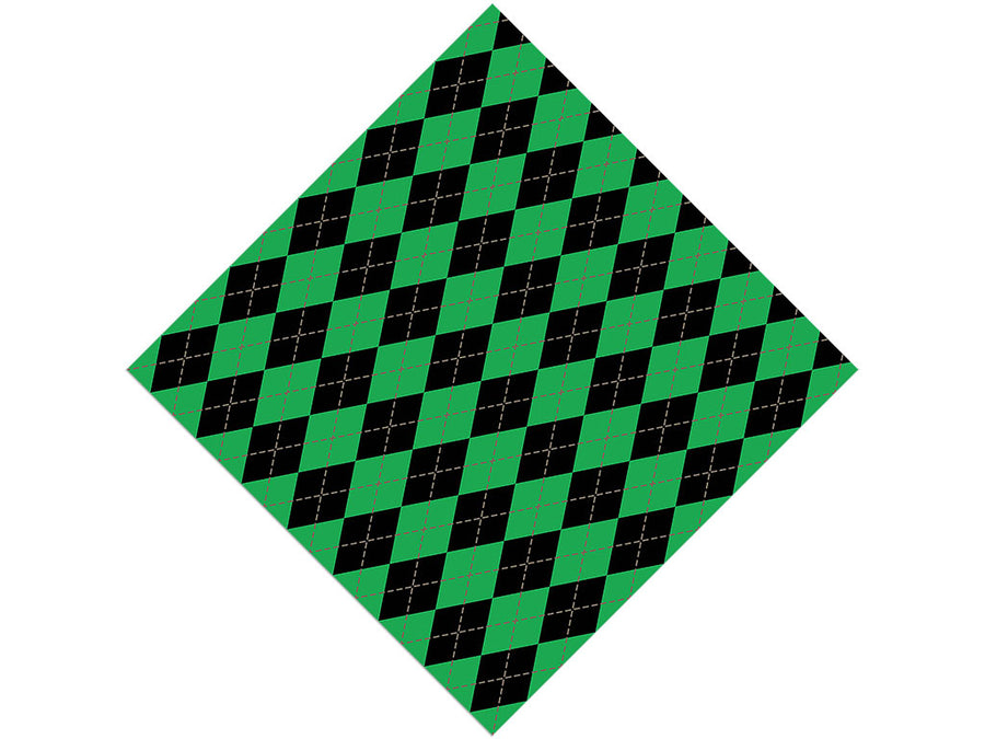 Mossy Undergrowth Argyle Vinyl Wrap Pattern