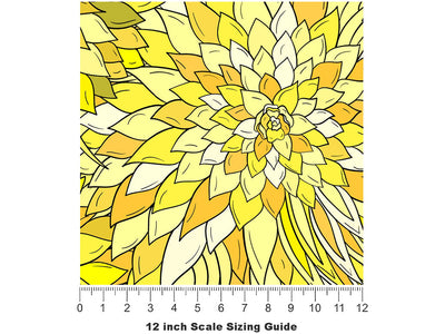 Mother Gaia Floral Vinyl Film Pattern Size 12 inch Scale~Rwraps Mother Gaia Floral Sizing Chart~2