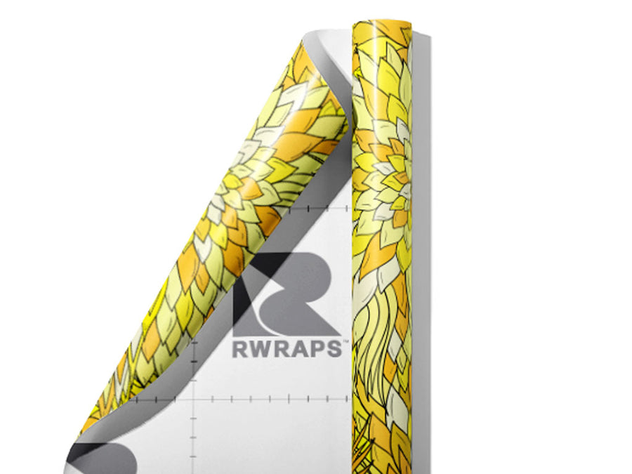 Mother Gaia Floral Wrap Film Sheets~Rwraps Series 914 Mother Gaia Floral Scrolled Sheet~3