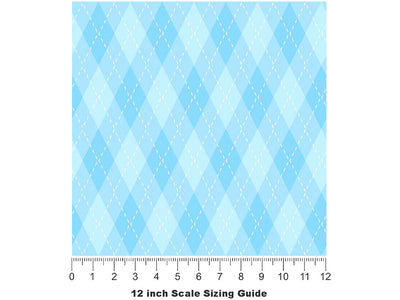 Mother Robin Argyle Vinyl Film Pattern Size 12 inch Scale~Rwraps Mother Robin Argyle Sizing Chart~2