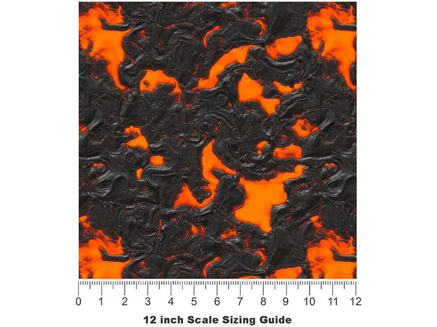 Mount Etna Lava Vinyl Film Pattern Size 12 inch Scale~Rwraps Mount Etna Lava Sizing Chart~2