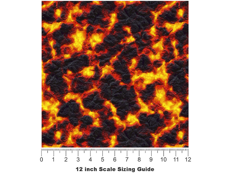 Mount Kilauea Lava Vinyl Film Pattern Size 12 inch Scale~Rwraps Mount Kilauea Lava Sizing Chart~2