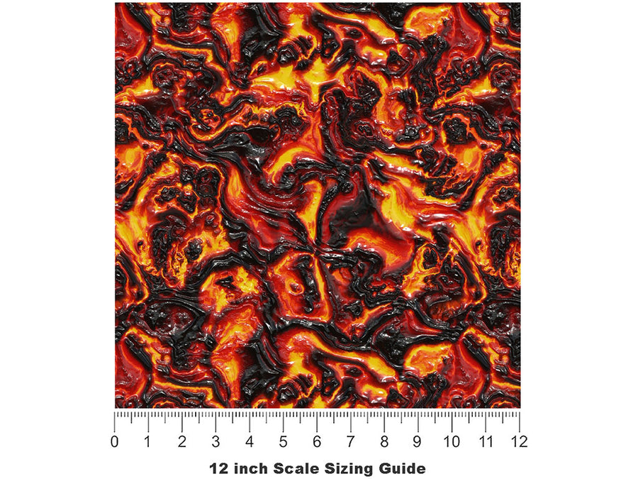 Mount Pinatubo Lava Vinyl Film Pattern Size 12 inch Scale~Rwraps Mount Pinatubo Lava Sizing Chart~2