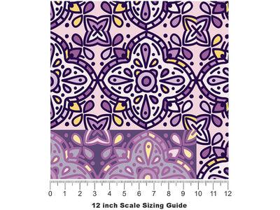 Mountain Cornflower Tile Vinyl Film Pattern Size 12 inch Scale~Rwraps Mountain Cornflower Tile Sizing Chart~3
