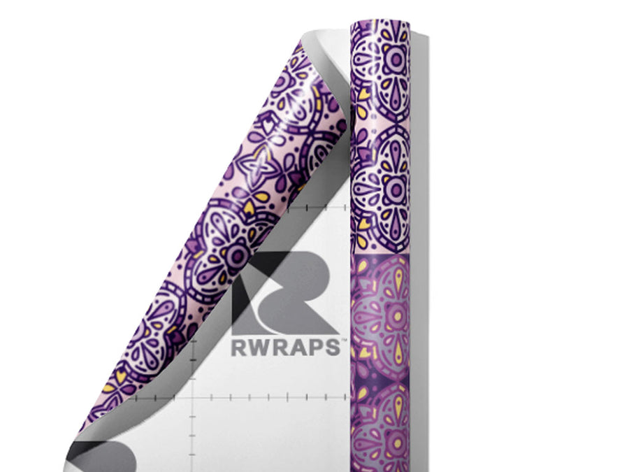Mountain Cornflower Tile Wrap Film Sheets~Rwraps Series 914 Mountain Cornflower Tile Scrolled Sheet~4