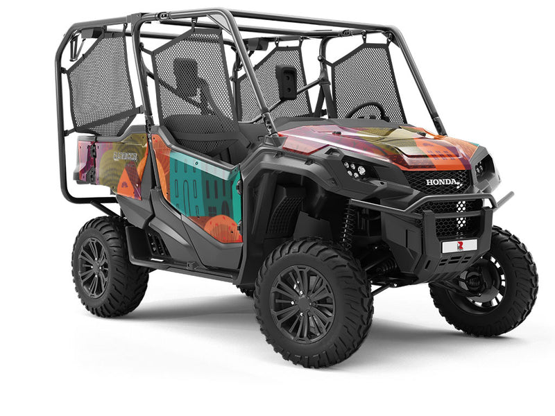 Mountain Town Cityscape Utility Vehicle Vinyl Wrap