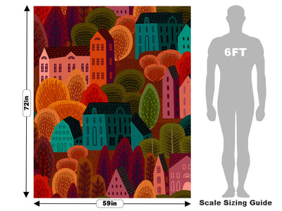 Mountain Town Cityscape Vehicle Wrap Scale~Rwraps Series 914 Mountain Town Cityscape Measurements~2