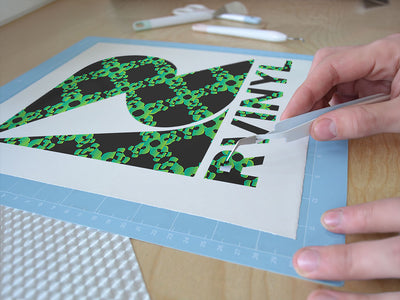 muddle through abstract geometric Easy Weed Craft Vinyl