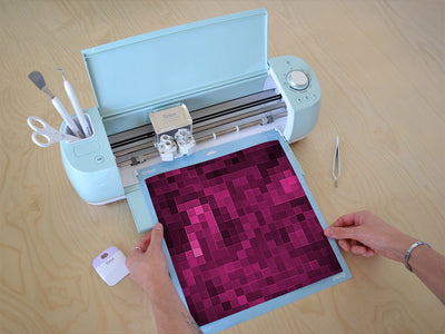mulberry wine pixel Cricut Compatible Vinyl