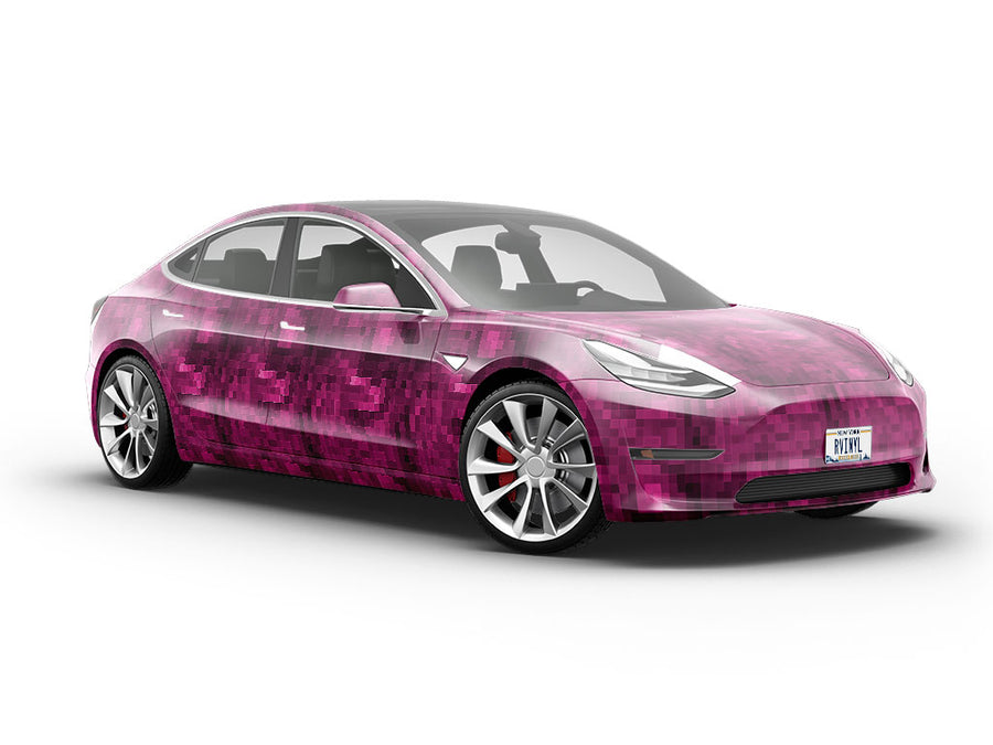 Mulberry Wine Pixel Vehicle Vinyl Wrap