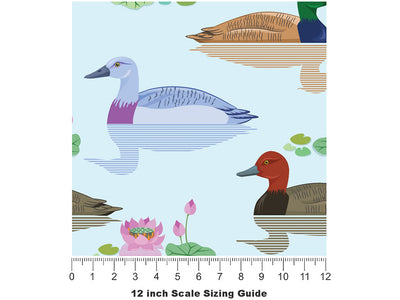 Mulling Mallards Birds Vinyl Film Pattern Size 12 inch Scale~Rwraps Mulling Mallards Birds Sizing Chart~2
