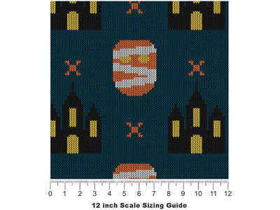 Mummy Knit Halloween Vinyl Film Pattern Size 12 inch Scale~Rwraps Mummy Knit Halloween Sizing Chart~2