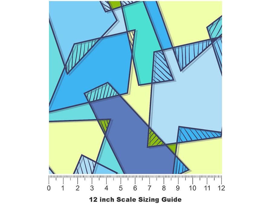 Munsell Blocks Mosaic Vinyl Film Pattern Size 12 inch Scale~Rwraps Munsell Blocks Mosaic Sizing Chart~2